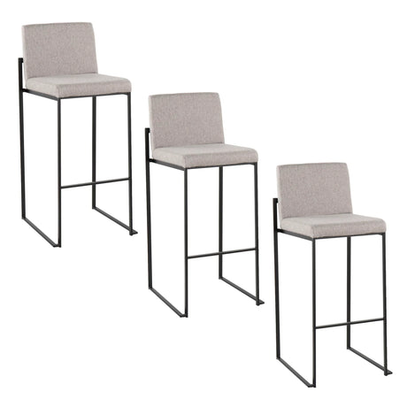 Fuji - Contemporary High Back Barstool Elegant Design - Furniture Home Direct