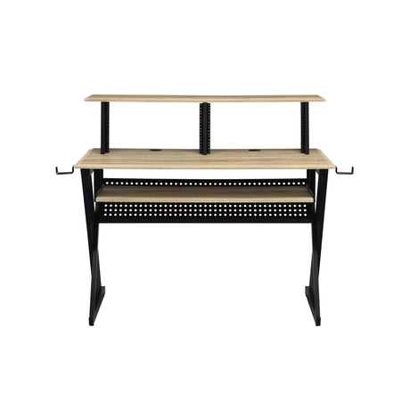 Eleazar - Music Recording Studio Desk - Natural Oak - Furniture Home Direct
