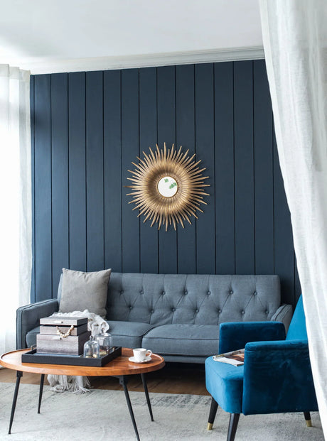 Retro DesignSunburst Metal Wall Mirror Decorative Mirror For A Bedroom Dressing Room, Hallway Or Living Space - Gold - Furniture Home Direct