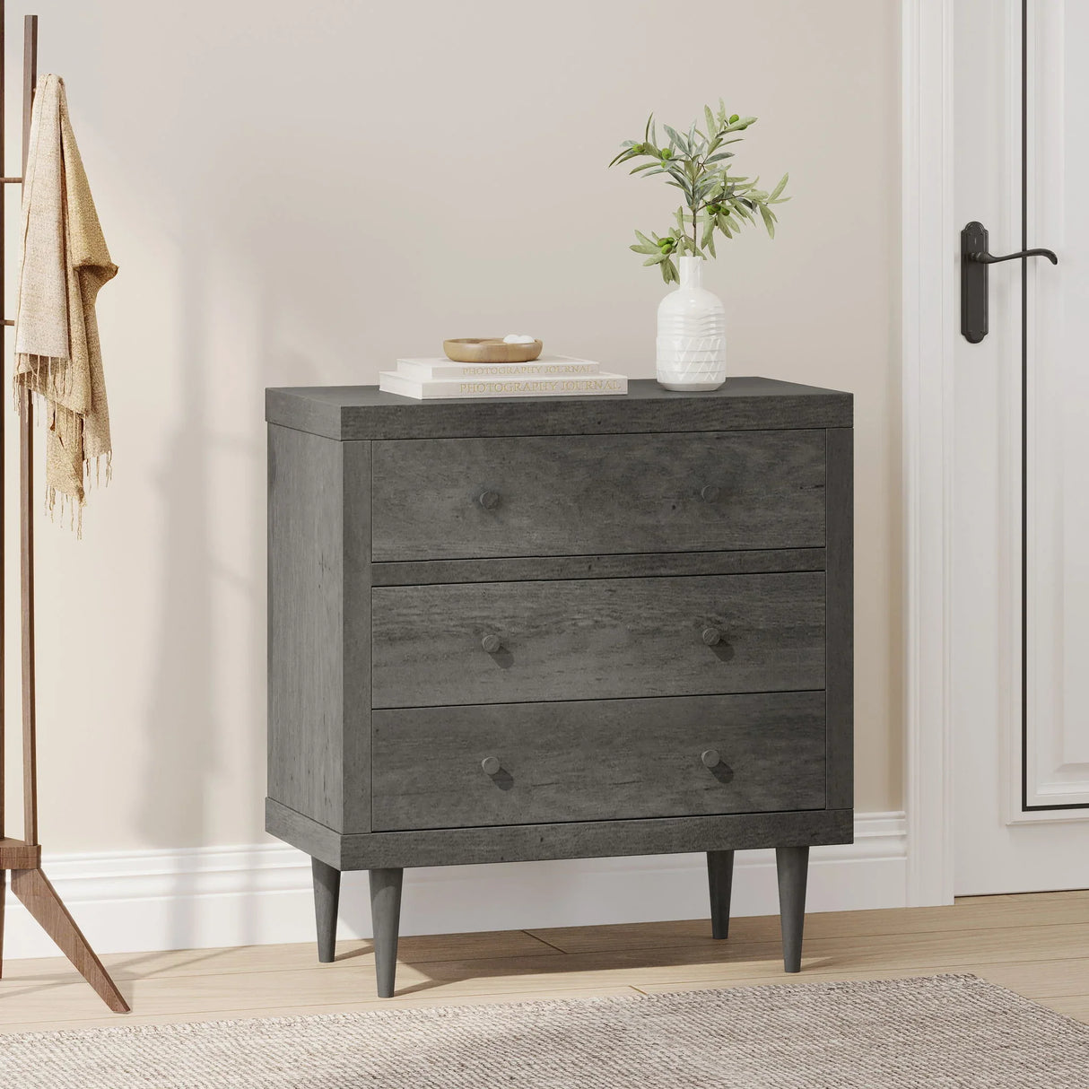 Nystrom - Mid Century Modern 3 Drawer Chest