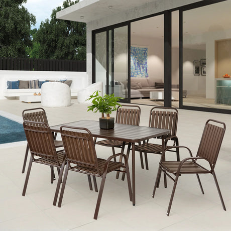 7 Piece Patio Dining Set - Furniture Home Direct
