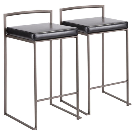 Fuji - Industrial Stackable Counter Stool Elegant Design - Furniture Home Direct