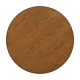 Dining Set Round Table With Upholstered Chairs Walnut Beige - Furniture Home Direct