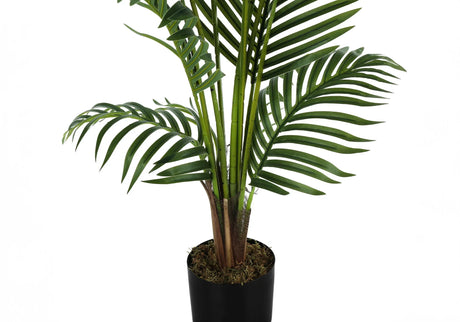 57" Tall, Artificial Plant, Palm Tree, Indoor, Faux, Fake, Floor, Greenery, Potted, Real Touch, Decorative - Green / Black - Furniture Home Direct