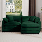 Modern Oversized Modular Cushion Sofa With Ottoman, Low Back, Deep Seating Sofa Set - Furniture Home Direct