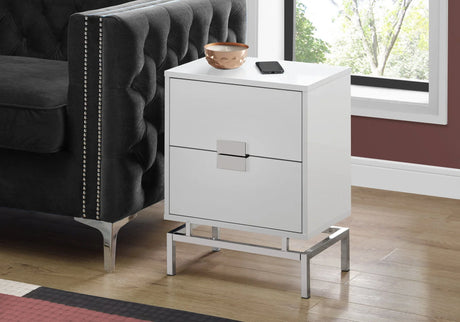 Accent Side Table, Storage Drawer, Modern Design - Furniture Home Direct