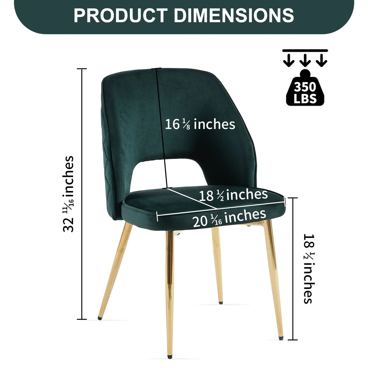 Velvet Dining Chairs With Metal Legs And Hollow Back Upholstered Dining Chairs - Furniture Home Direct