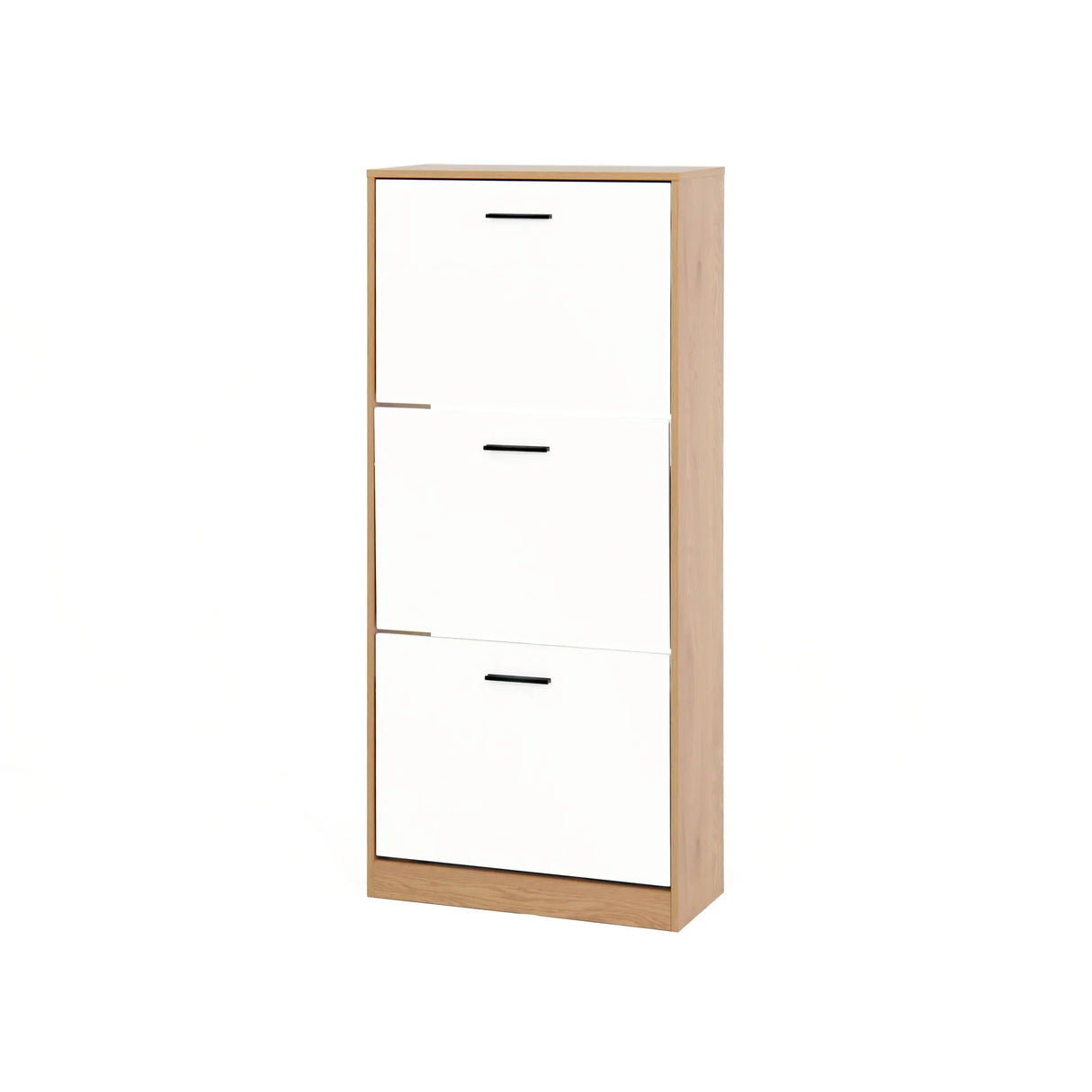 Modern Freestanding Shoe Storage Cabinet With 3 Flip Drawers - Furniture Home Direct