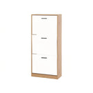 Modern Freestanding Shoe Storage Cabinet With 3 Flip Drawers - Furniture Home Direct