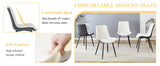 Dining Chairs Four Upholstered Leather Black Legs White - Furniture Home Direct