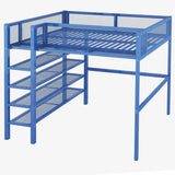 Loft Bed With 4 Tier Shelves And Storage - Furniture Home Direct