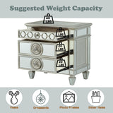Varian - Mirrored Nightstand - Silver - Furniture Home Direct