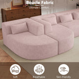 Upholstered Sofa Free Combined Sofa Couch With 2 Chaise Lounge And Five Back Pillows For Living Room - Furniture Home Direct