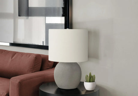 Lighting, Table Lamp, Concrete, Contemporary - Gray / Cream - Furniture Home Direct