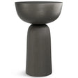 Hughes - Cast Aluminum Side Table - Black - Furniture Home Direct