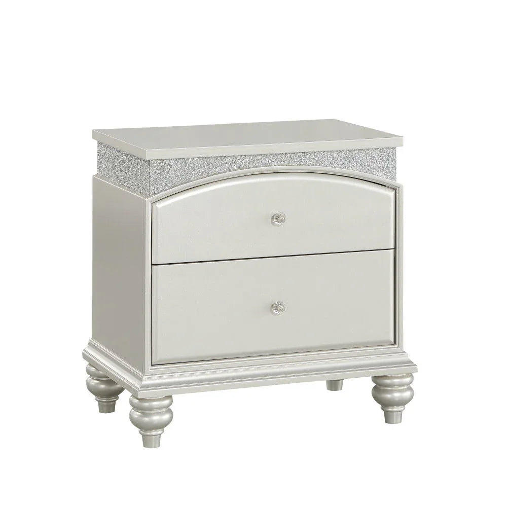 Maverick - Night Stand - Silver - Furniture Home Direct