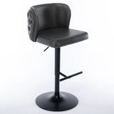Counter Height Bar Stools Tufted Upholstered Dark Gray - Furniture Home Direct