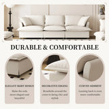 3 Seat Sofa Module For Modular Sectional Wide Seat Cloud Couch With Throw Pillows Upholstered - Furniture Home Direct