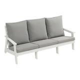 Outdoor Patio Sofa - White/Grey - Furniture Home Direct