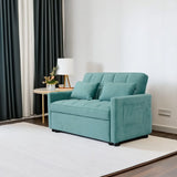 3 In 1 Convertible Sleeper Sofa Bed, Modern Fabric Loveseat Futon Sofa Couch With Pullout Bed, Small Love Seat Lounge Sofa With Reclining Backrest, Furniture For Living Room - Furniture Home Direct