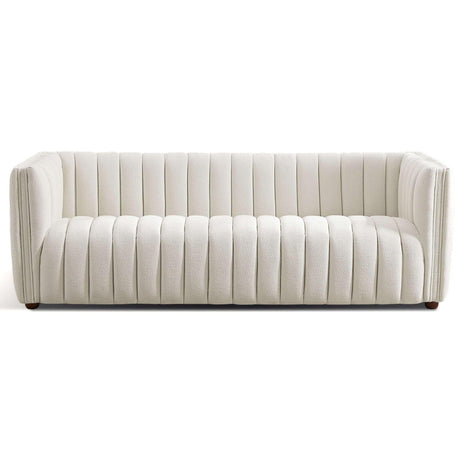 April - Mid-Century Modern Luxury Tight Back Boucle Couch - Furniture Home Direct