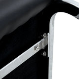 Dining Chairs Set Modern PU Leather Chrome Base Black - Furniture Home Direct