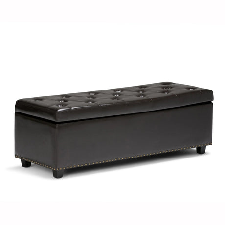 Hamilton - Storage Ottoman - Coffee Brown - Furniture Home Direct