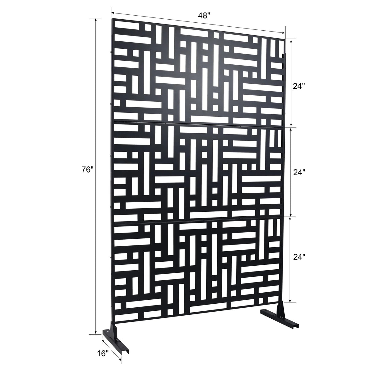 Decorative Freestanding Metal Privacy Screen For Indoor & Outdoor Use - Furniture Home Direct