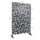 Decorative Freestanding Metal Privacy Screen For Indoor & Outdoor Use - Furniture Home Direct