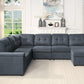 Isla - Fabric Sectional Sofa With Ottoman - Furniture Home Direct