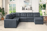 Isla - Fabric Sectional Sofa With Ottoman - Furniture Home Direct