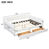 Upholstered Platform Bed With USB And 2 Drawers - Furniture Home Direct