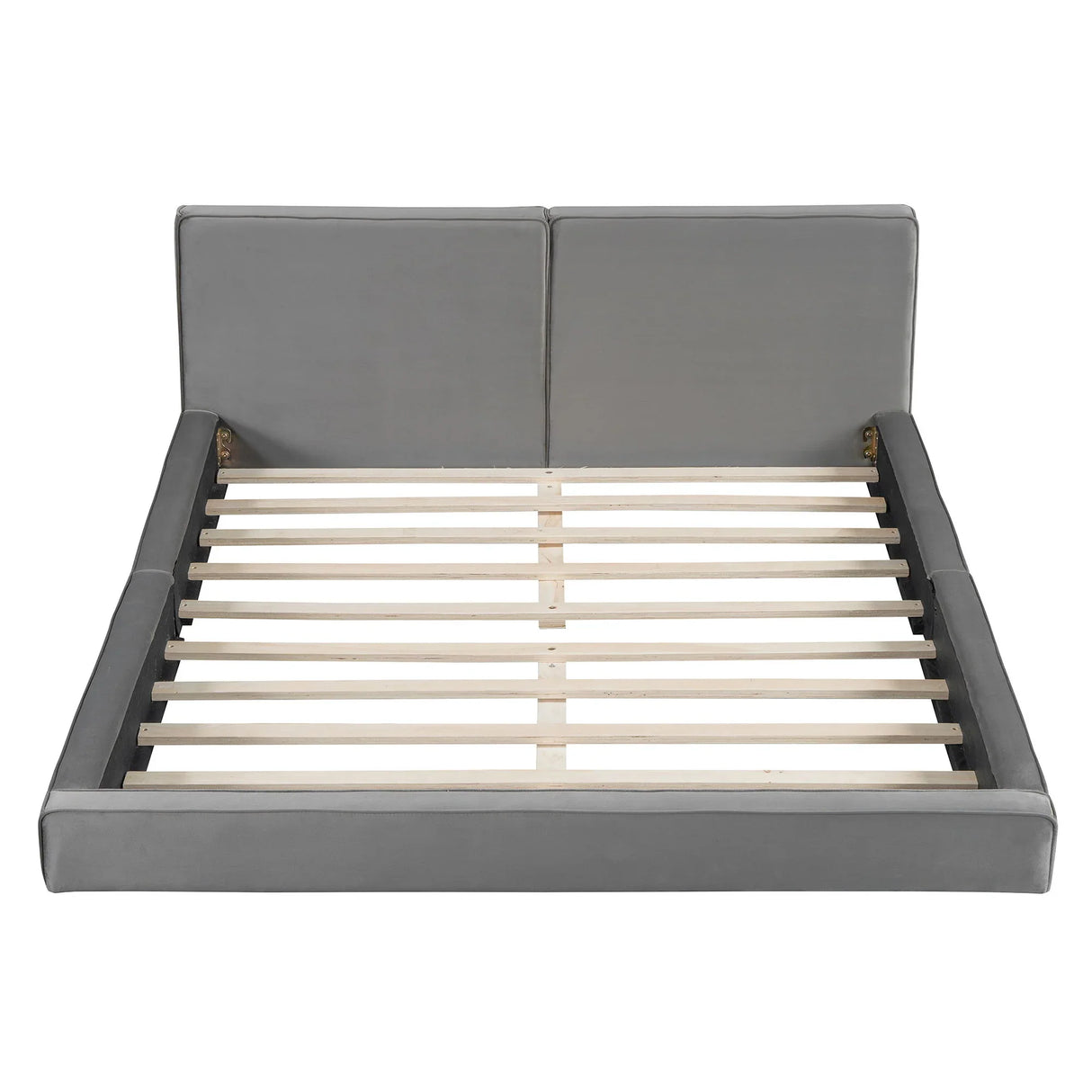 Upholstered Platform Bed, Grounded Bed With Solid Frame - Furniture Home Direct
