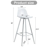 Stylish Upholstered Bar Chairs With Metal Leg - Furniture Home Direct