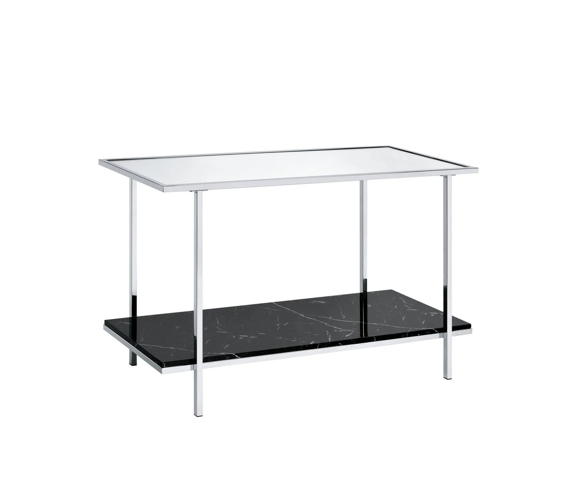 Angwin - Mirrored Faux Marble Console Table - Multi - Furniture Home Direct