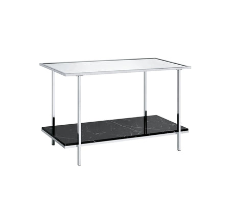 Angwin - Mirrored Faux Marble Console Table - Multi - Furniture Home Direct