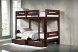 Nissa - Twin Twin Bunk Bed - Espresso - Furniture Home Direct
