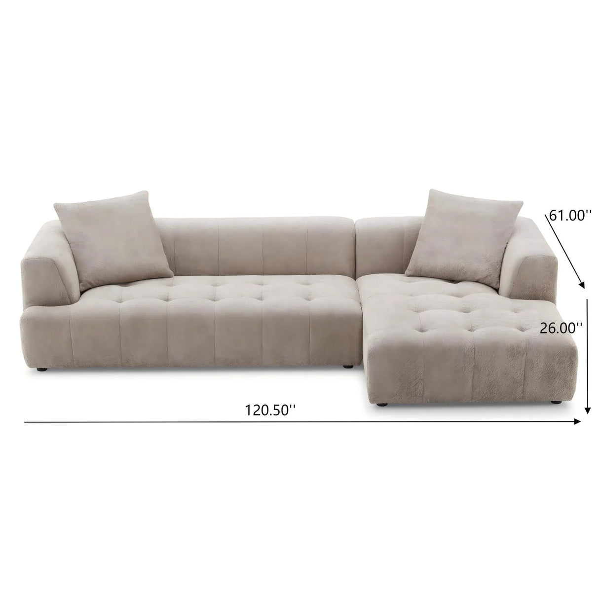 Kaynes - Elegant Upholstery Corner Sofa - Furniture Home Direct