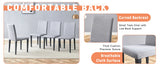 Dining Set Modern With Marble Top Table For Six Gray - Furniture Home Direct