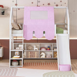 Loft Bed With House Shaped Frame And Tent - Furniture Home Direct