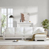Modern Oversized Sectional Sofa, L-Shaped Luxury Couch Set With 2 Free Pillows, 5 Seat Chenille Indoor Furniture With Chaise For Living Room - Furniture Home Direct