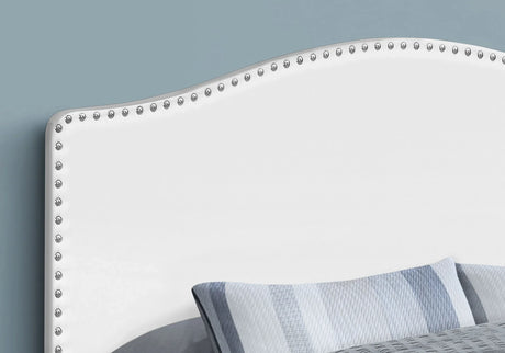 Queen Size, Bed Headboard Only, Upholstered, Transitional - White - Furniture Home Direct