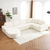 U-Shaped Oversized Modular Cloud Sectional Sofa With Deep Seat For Living Room - Furniture Home Direct