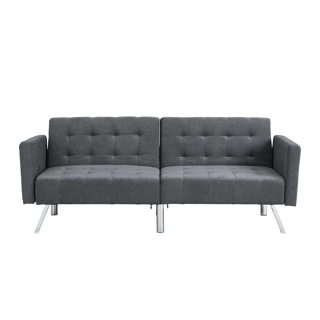Futon Sofa Bed Convertible Folding Lounge Couch, Armrests - Furniture Home Direct