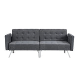 Futon Sofa Bed Convertible Folding Lounge Couch, Armrests - Furniture Home Direct