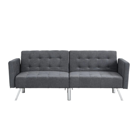 Futon Sofa Bed Convertible Folding Lounge Couch, Armrests - Furniture Home Direct