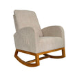 Linen Rocking Chair Accent Chair - Beige - Furniture Home Direct
