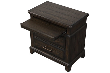 2 Drawer Nightstand Elegant Design - Mahogany - Furniture Home Direct