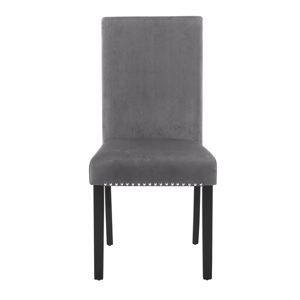 Dining Set Round Marble Table With Velvet Chairs Gray - Furniture Home Direct