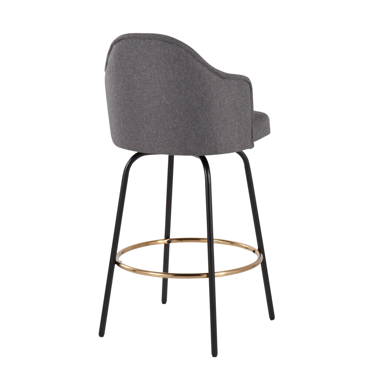 Ahoy - Contemporary Fixed Height Counter Stool Round Footrest (Set of 2) - Furniture Home Direct
